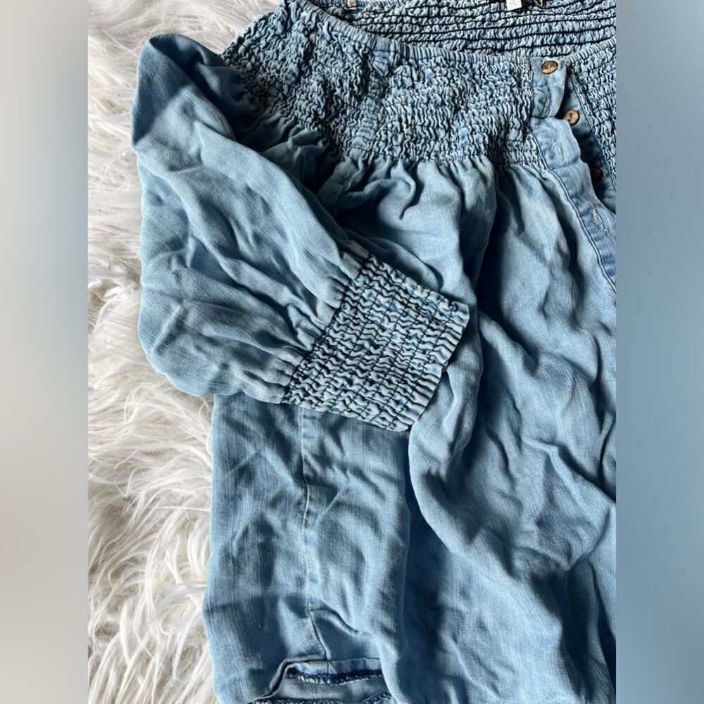 Miss me denim button down shirt medium - Picture 2 of 6
